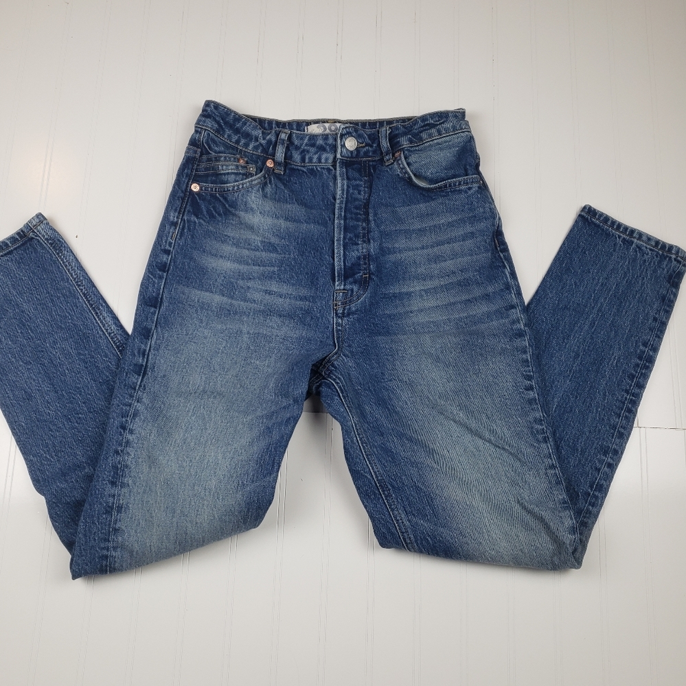 Free People Zuri high waist mom jeans medium wash